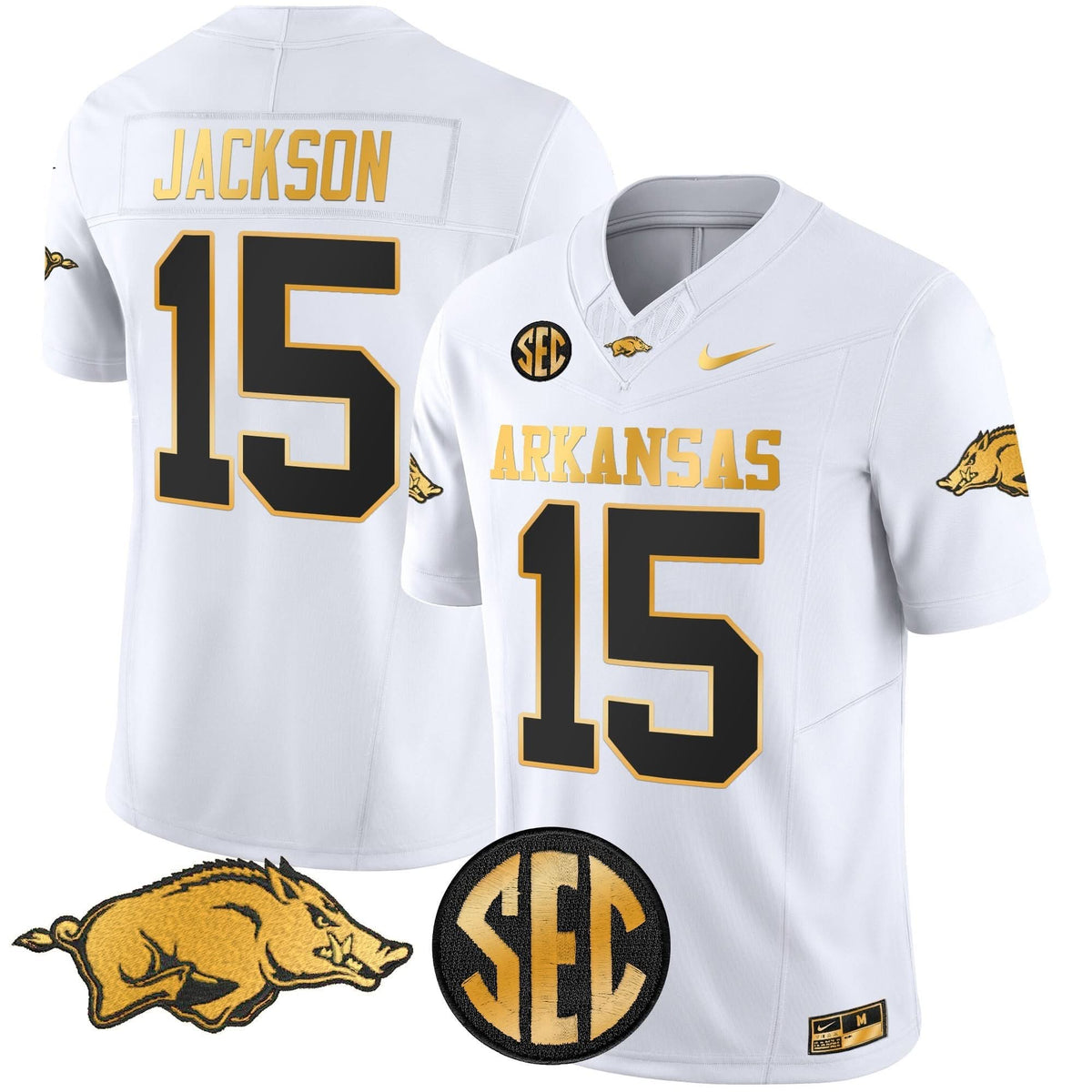 Arkansas Razorbacks Gold Vapor Limited Jersey