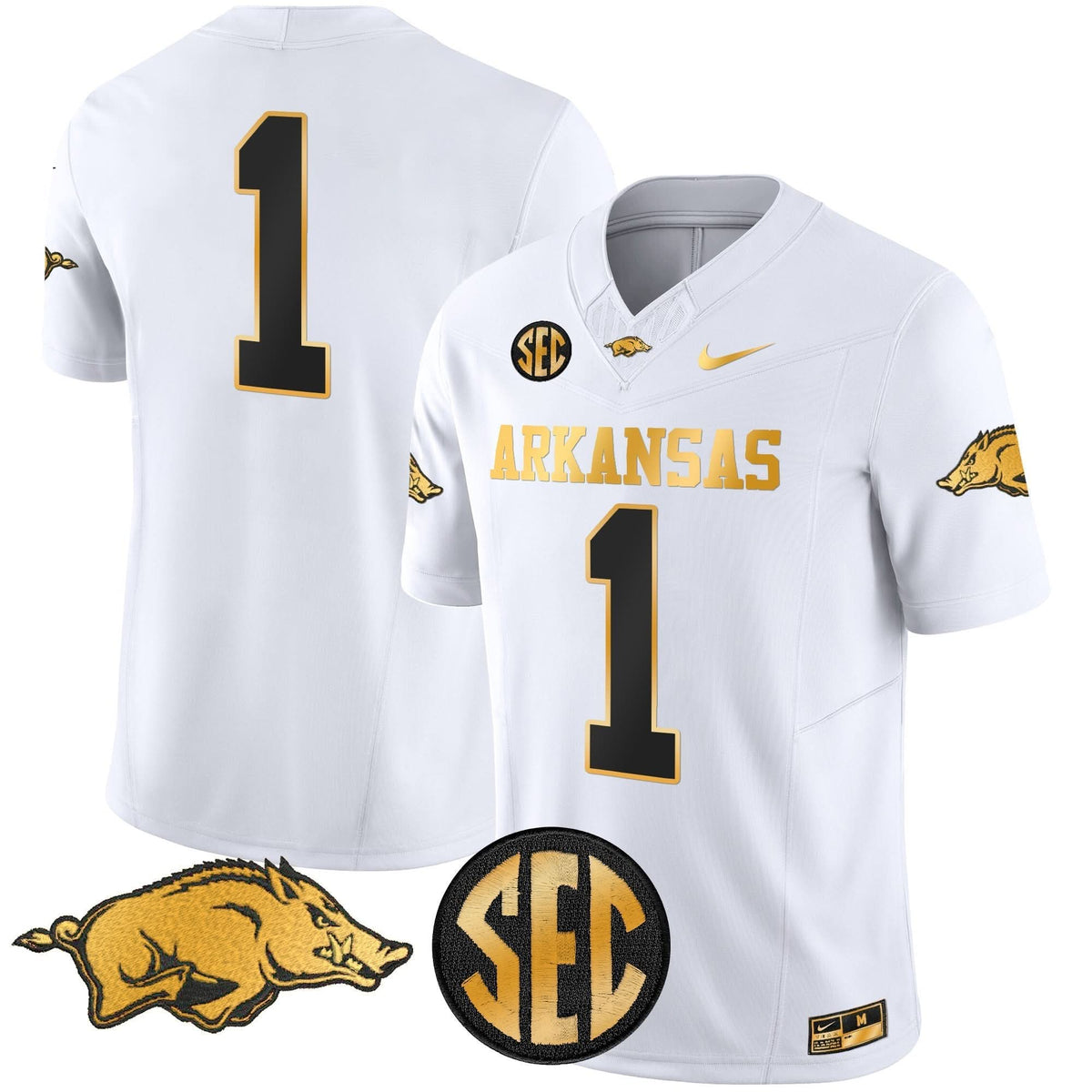 Arkansas Razorbacks Gold Vapor Limited Jersey