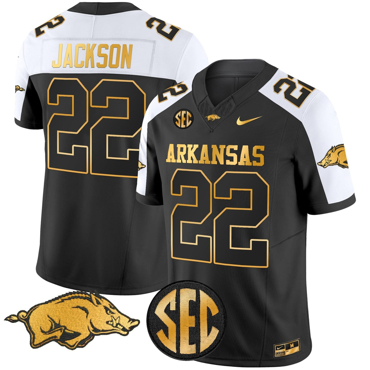 Arkansas Razorbacks Gold Vapor Limited Jersey
