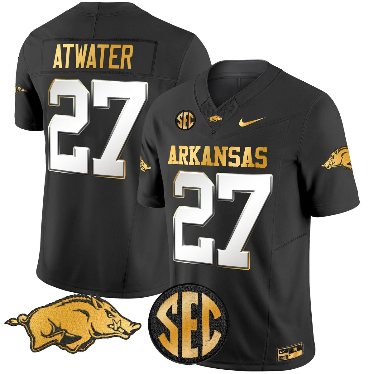 Arkansas Razorbacks Gold Vapor Limited Jersey