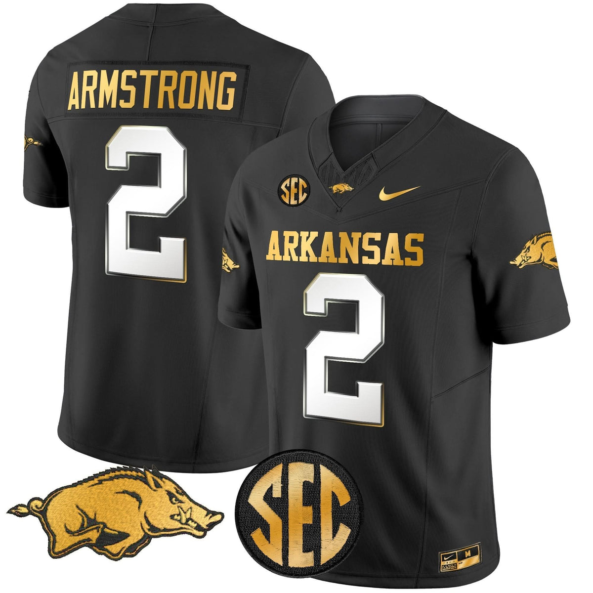 Arkansas Razorbacks Gold Vapor Limited Jersey