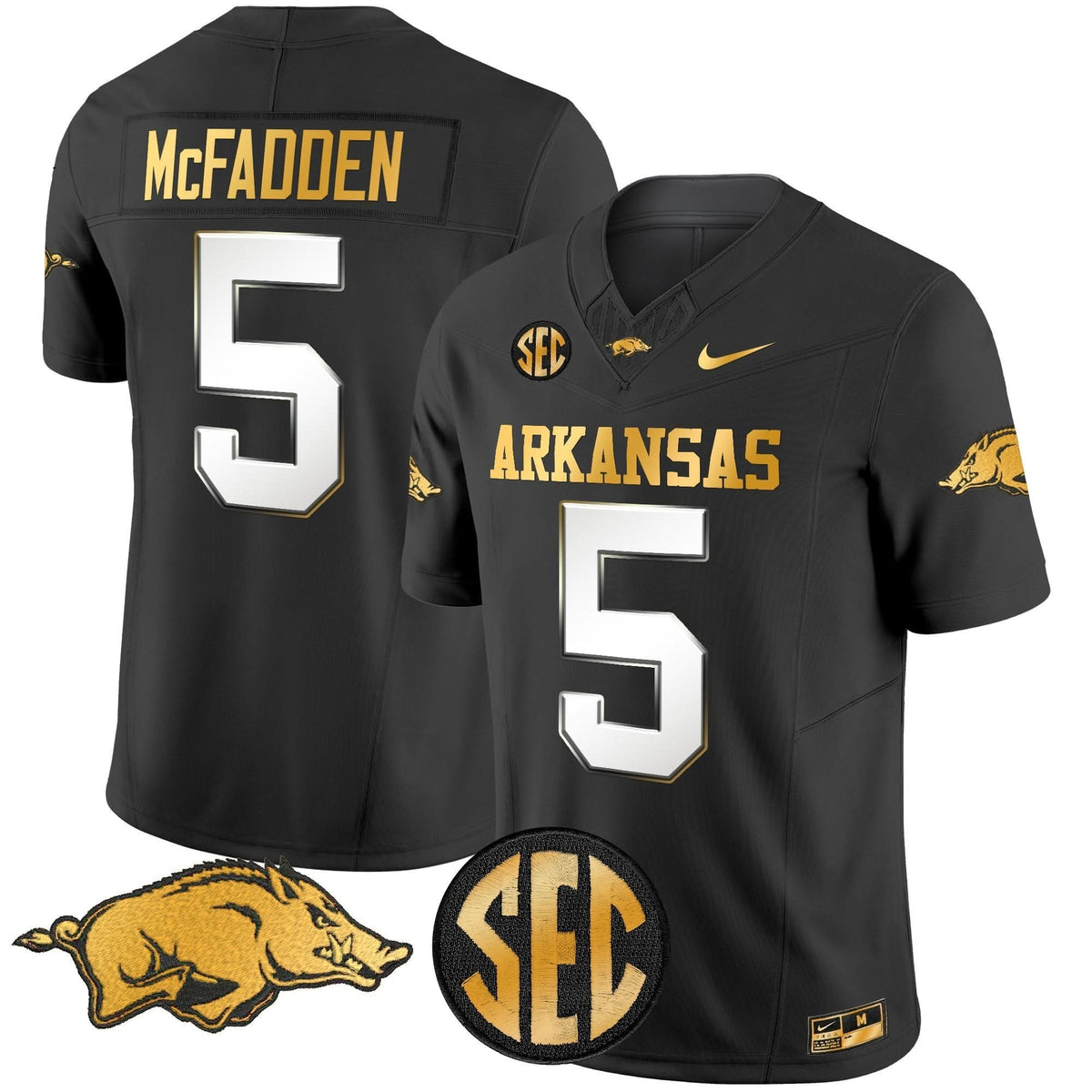Arkansas Razorbacks Gold Vapor Limited Jersey