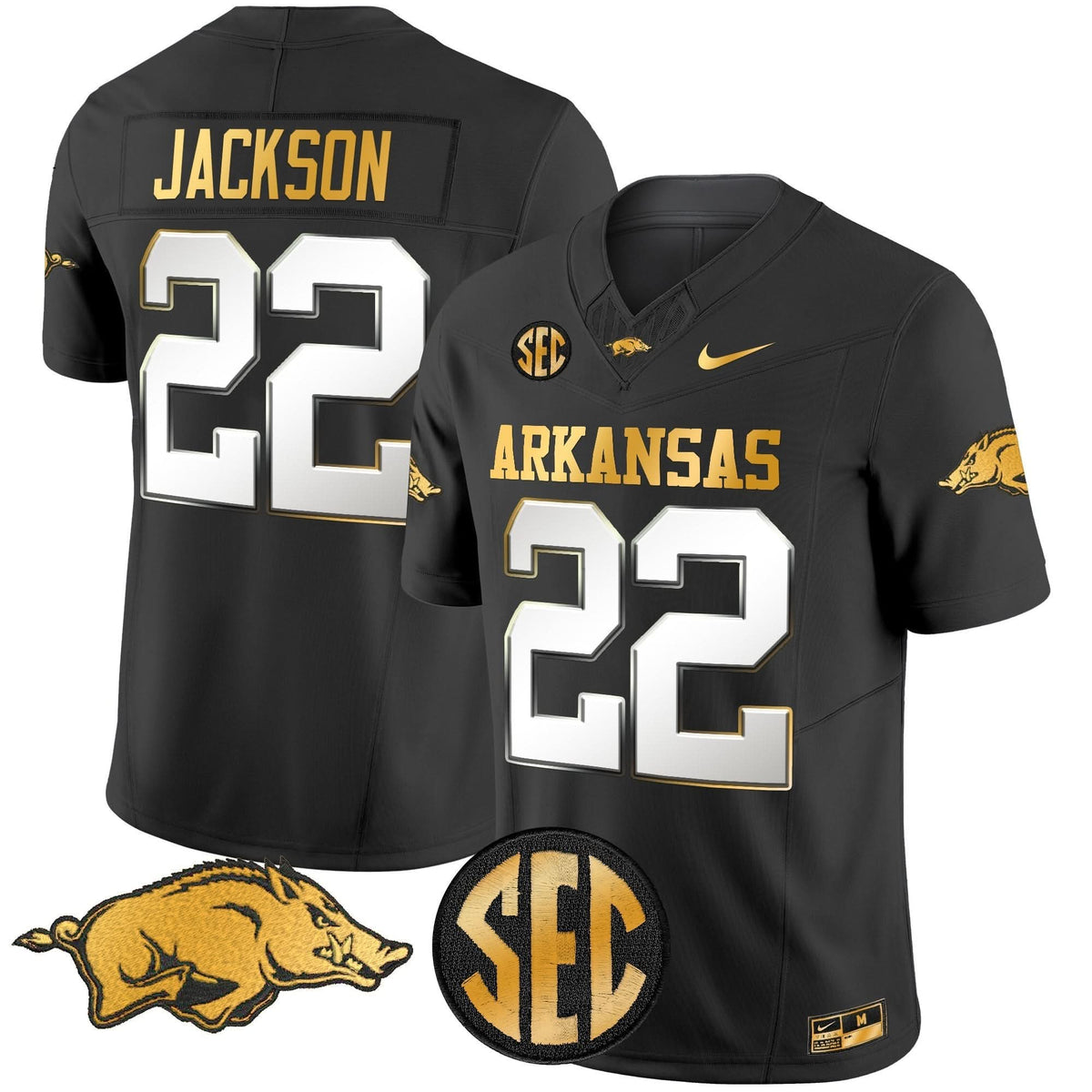 Arkansas Razorbacks Gold Vapor Limited Jersey