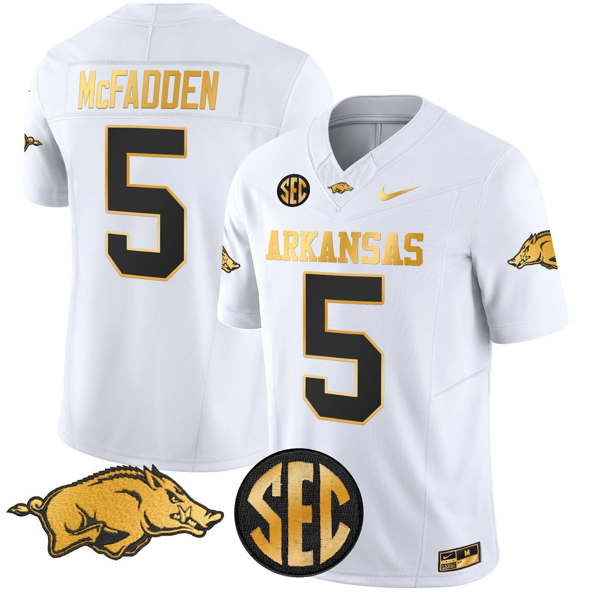 Arkansas Razorbacks Gold Vapor Limited Jersey