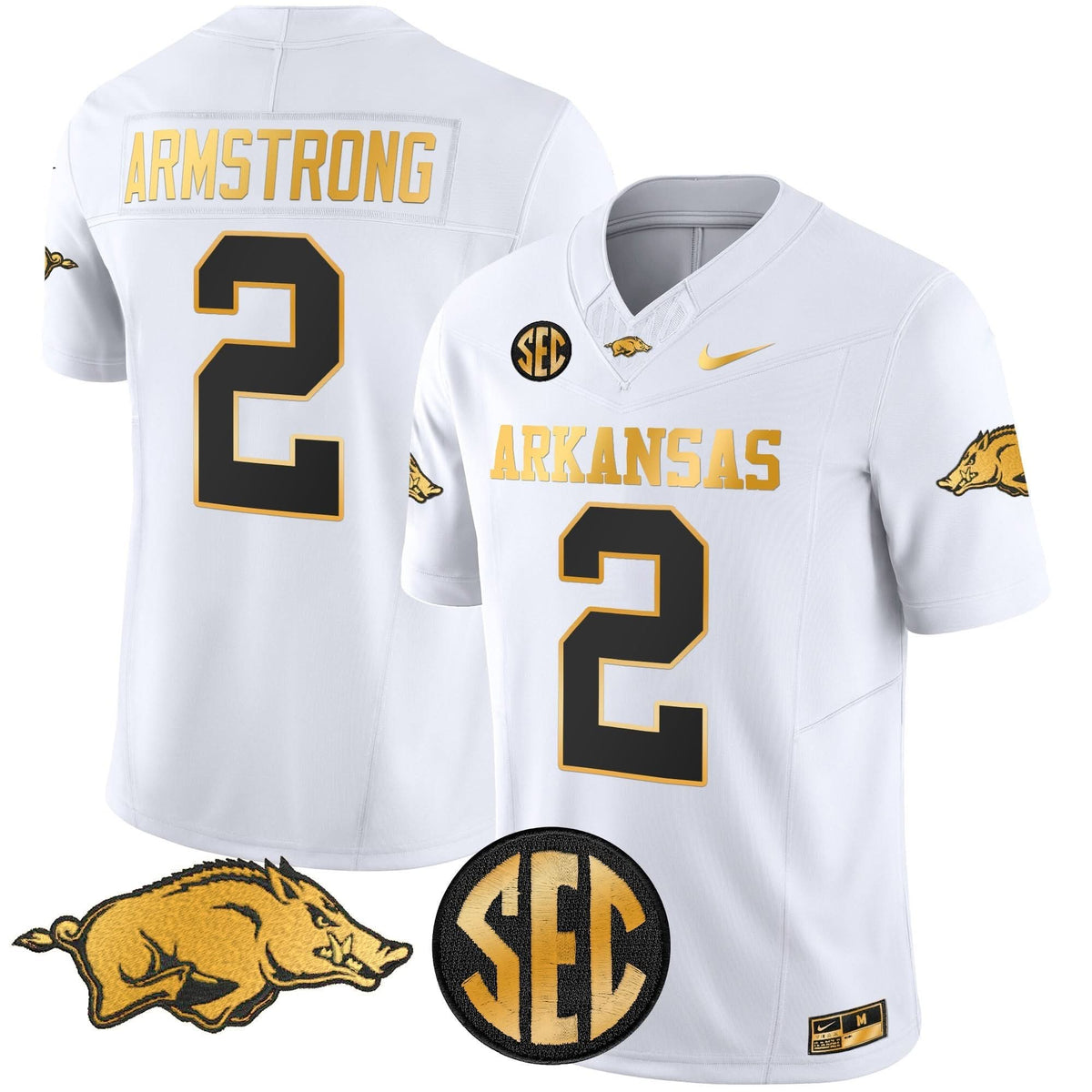 Arkansas Razorbacks Gold Vapor Limited Jersey