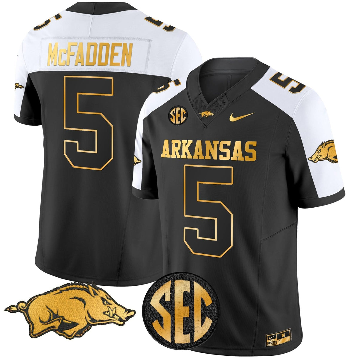 Arkansas Razorbacks Gold Vapor Limited Jersey