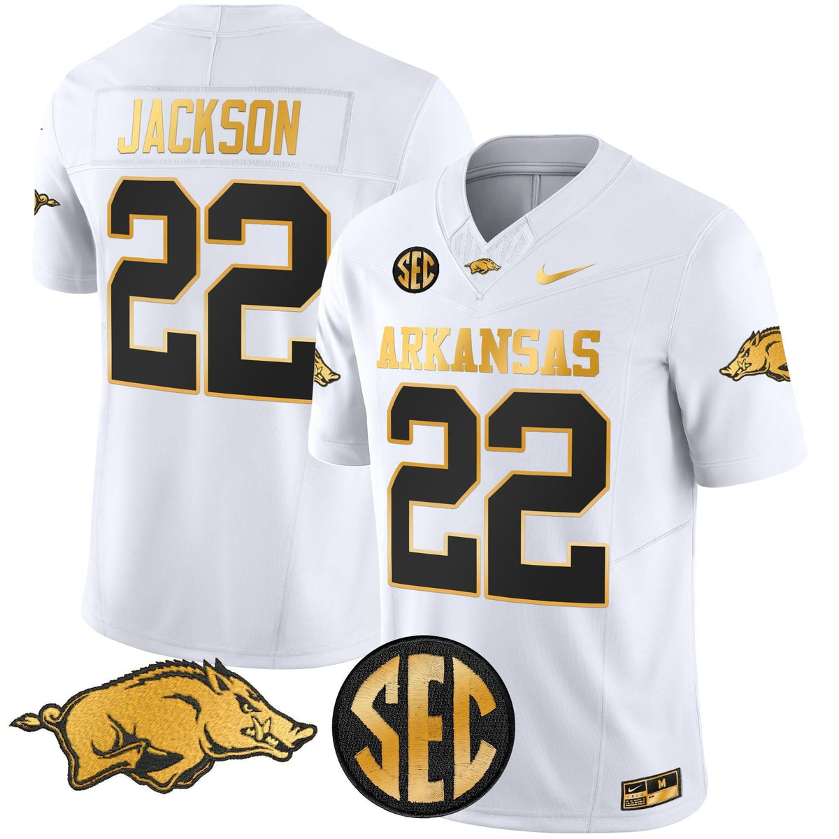 Arkansas Razorbacks Gold Vapor Limited Jersey