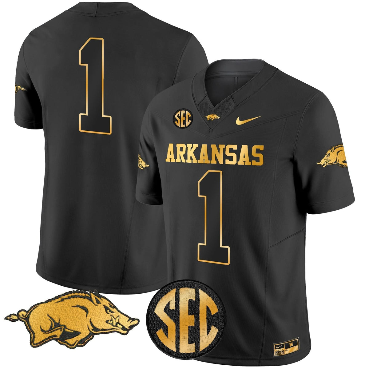 Arkansas Razorbacks Gold Vapor Limited Jersey