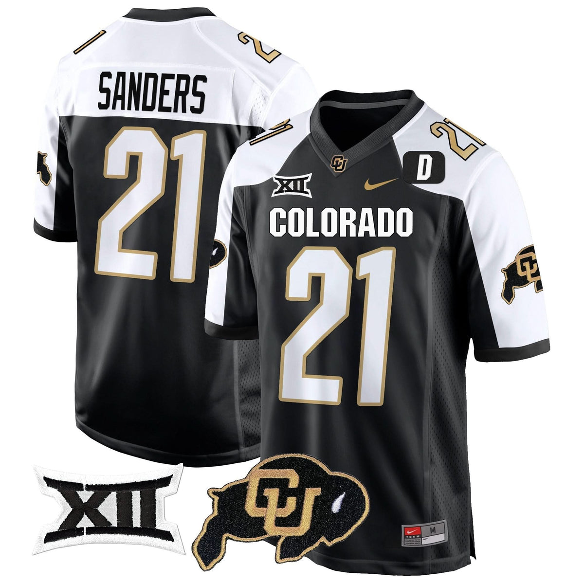 Colorado Buffaloes Big 12 XII Patch Game Jersey V2
