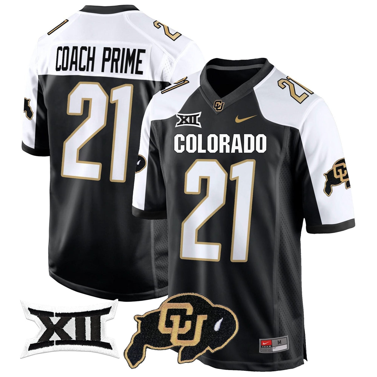 Colorado Buffaloes Big 12 XII Patch Game Jersey V2