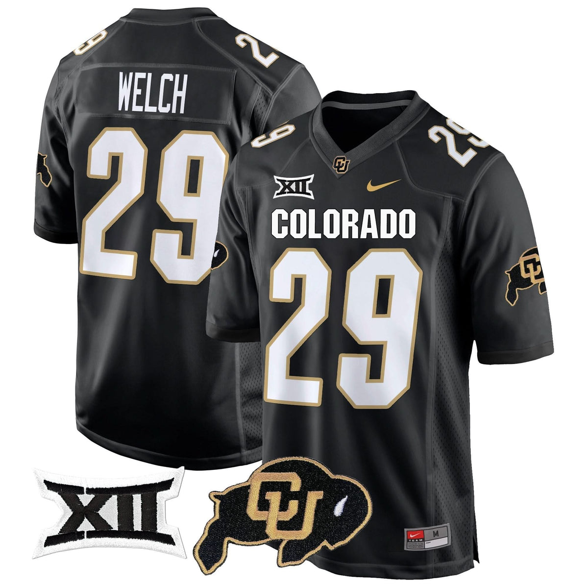 Colorado Buffaloes Big 12 XII Patch Game Jersey V2