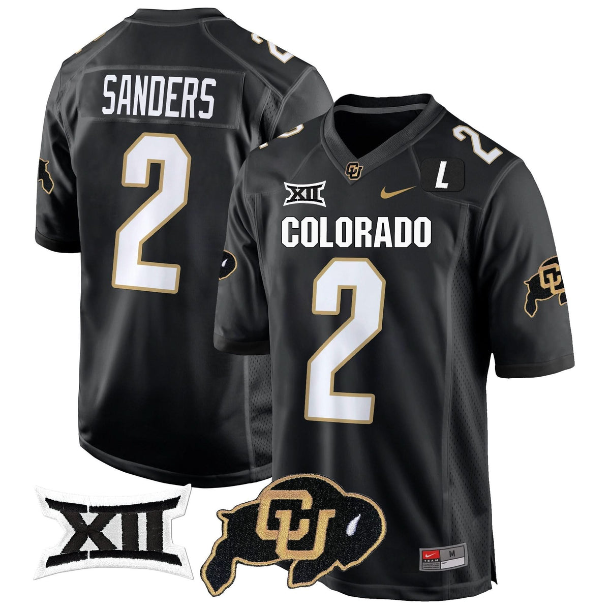 Colorado Buffaloes Big 12 XII Patch Game Jersey V2