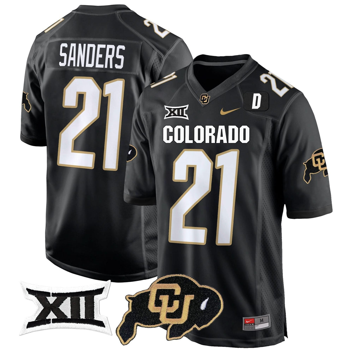 Colorado Buffaloes Big 12 XII Patch Game Jersey V2