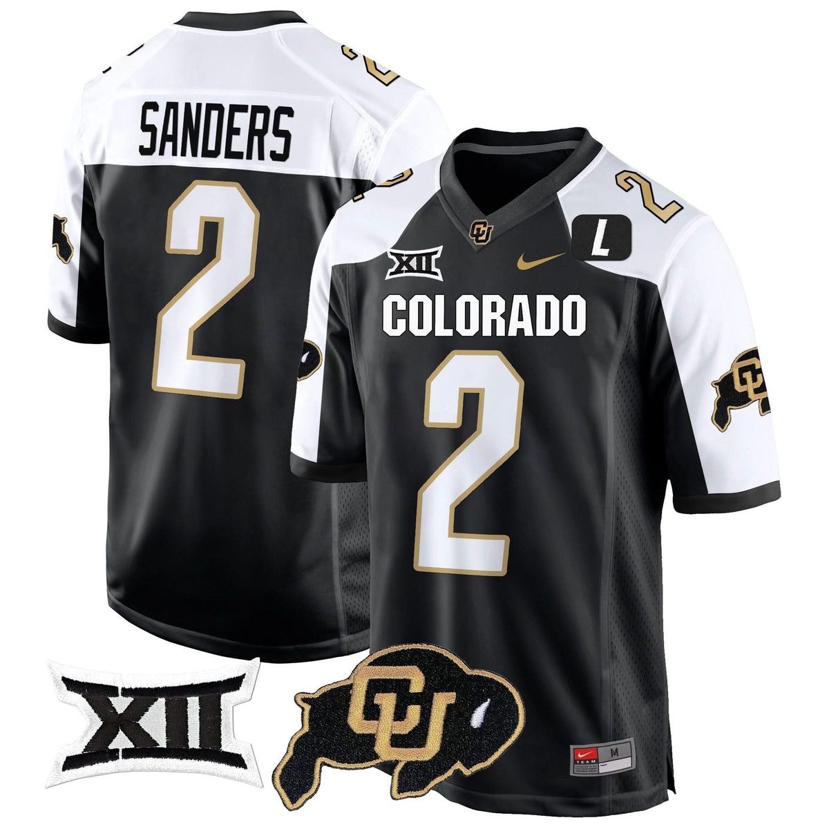 Colorado Buffaloes Big 12 XII Patch Game Jersey V2