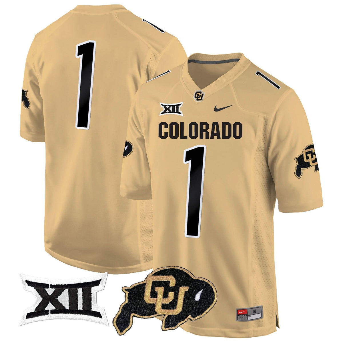 Colorado Buffaloes Big 12 XII Patch Game Jersey V2