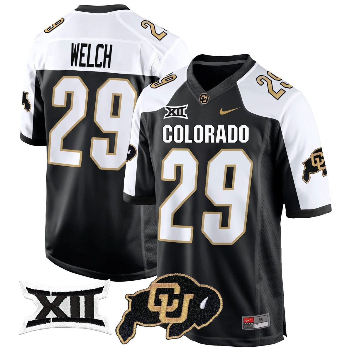 Colorado Buffaloes Big 12 XII Patch Game Jersey V2
