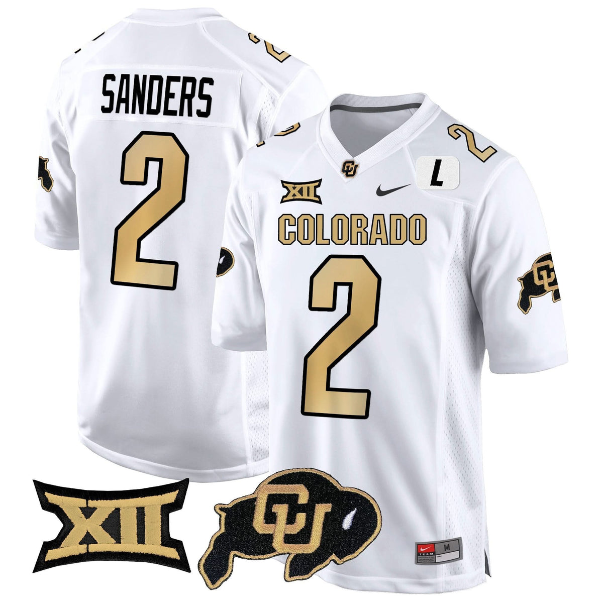 Colorado Buffaloes Big 12 XII Patch Game Jersey V2
