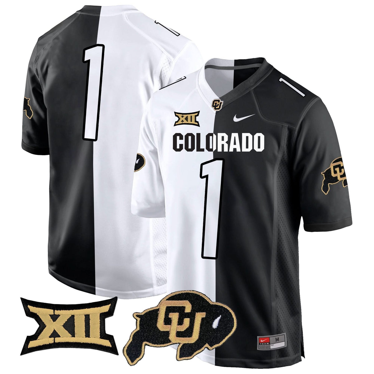 Colorado Buffaloes Big 12 XII Patch Game Jersey V2