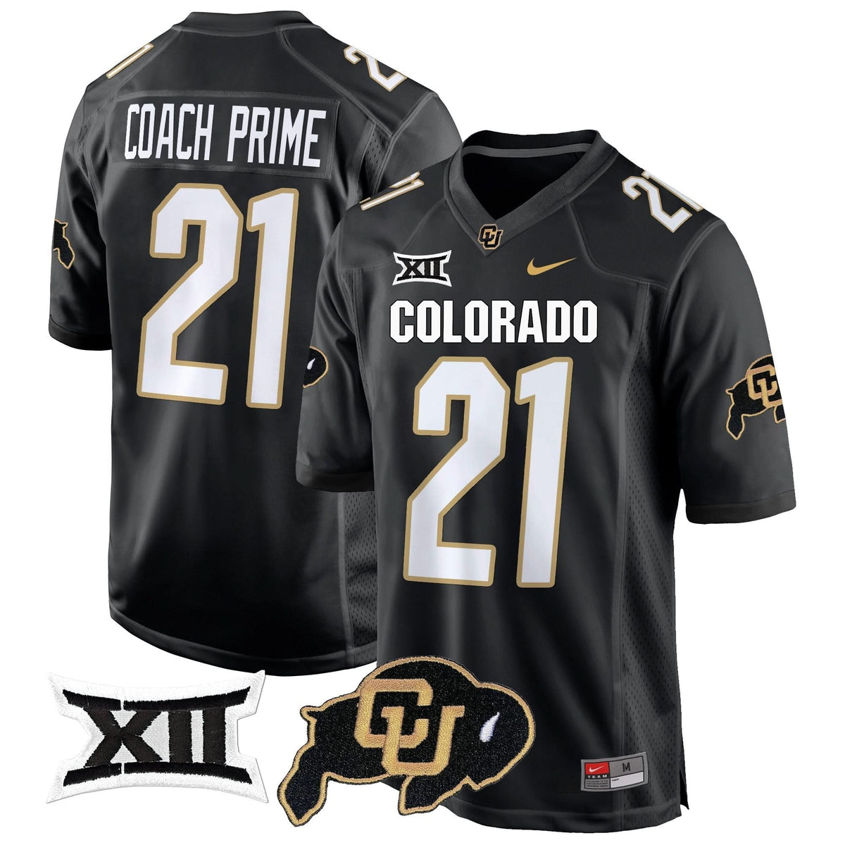 Colorado Buffaloes Big 12 XII Patch Game Jersey V2