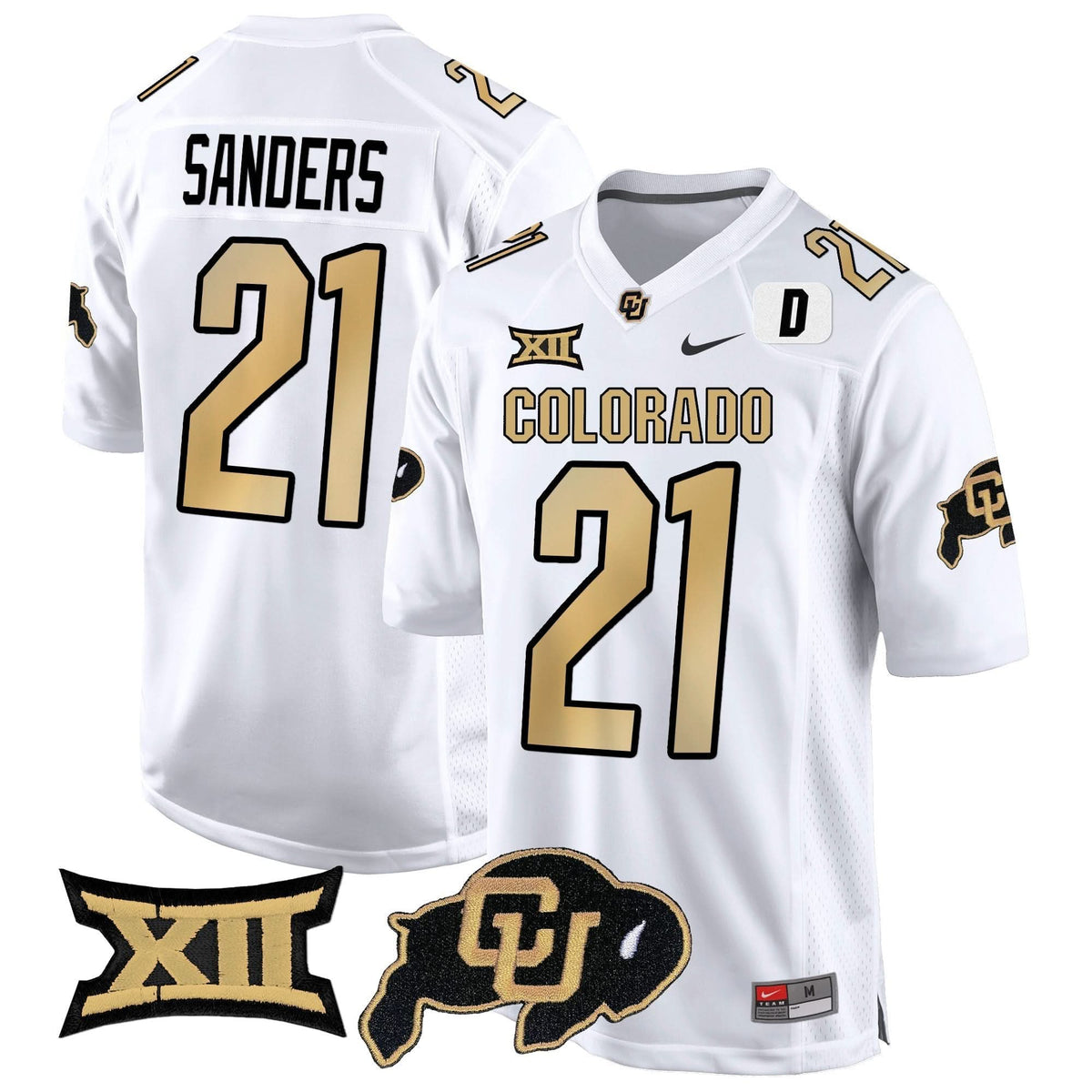 Colorado Buffaloes Big 12 XII Patch Game Jersey V2