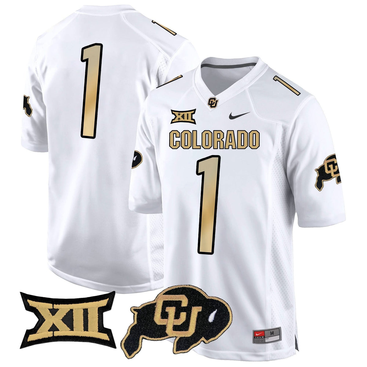 Colorado Buffaloes Big 12 XII Patch Game Jersey V2
