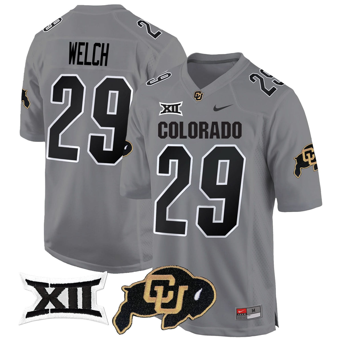 Colorado Buffaloes Big 12 XII Patch Game Jersey V2