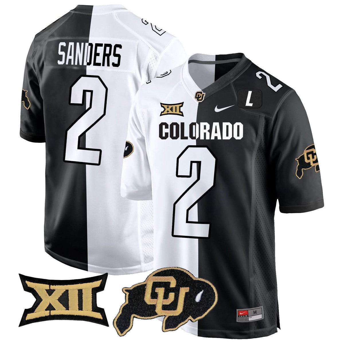 Colorado Buffaloes Big 12 XII Patch Game Jersey V2
