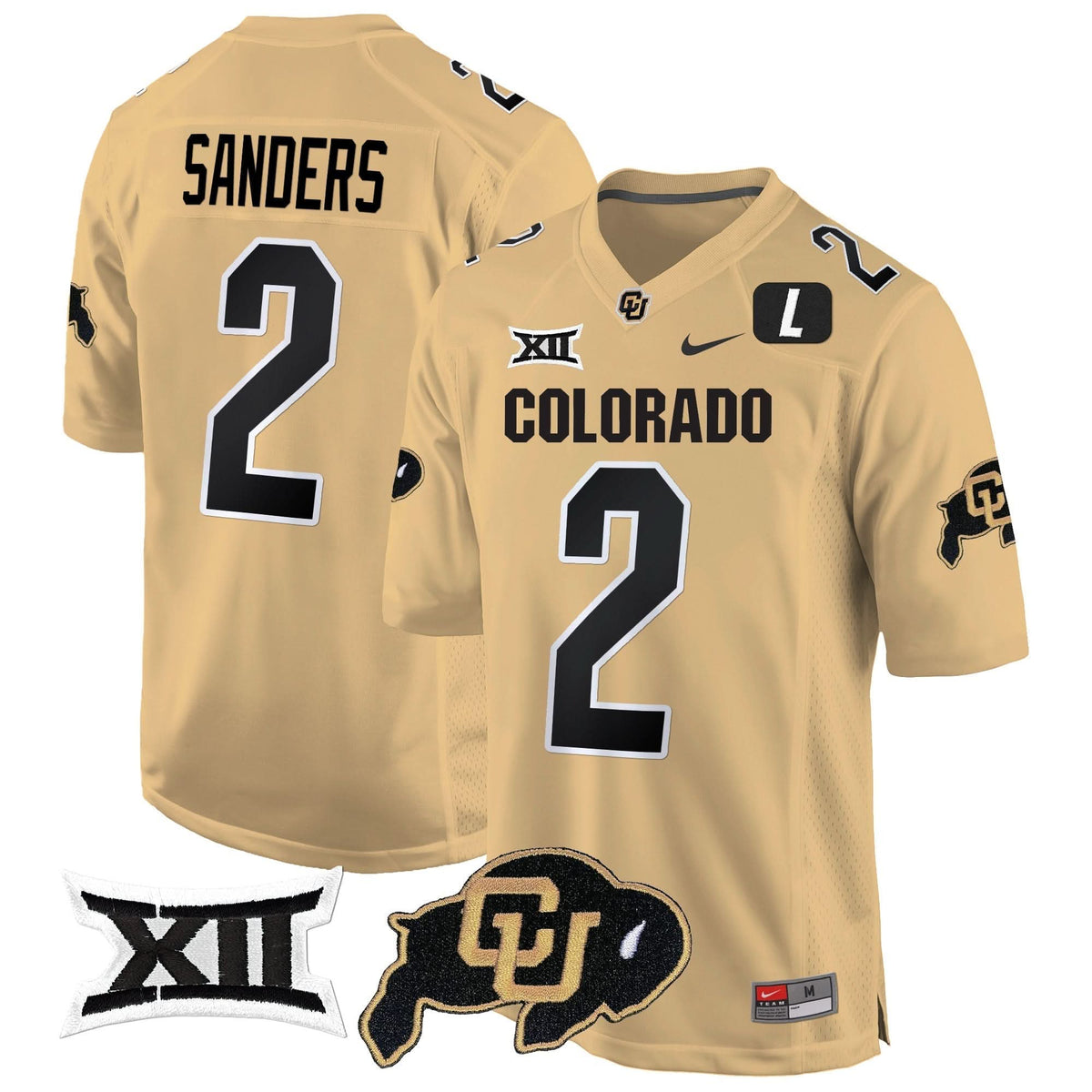Colorado Buffaloes Big 12 XII Patch Game Jersey V2