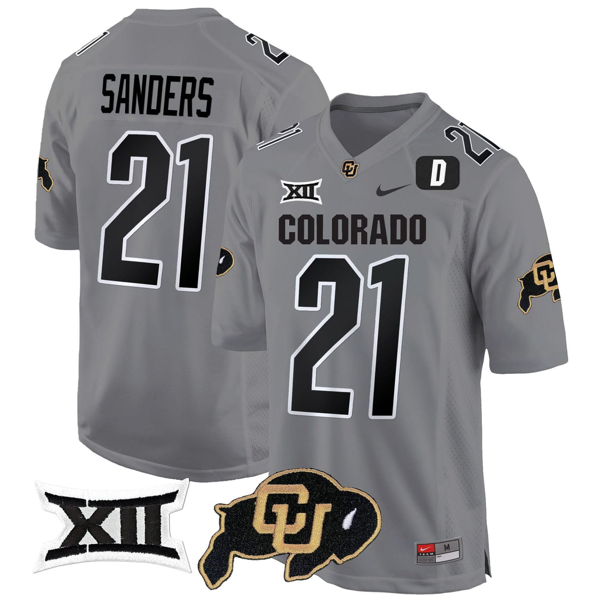 Colorado Buffaloes Big 12 XII Patch Game Jersey V2