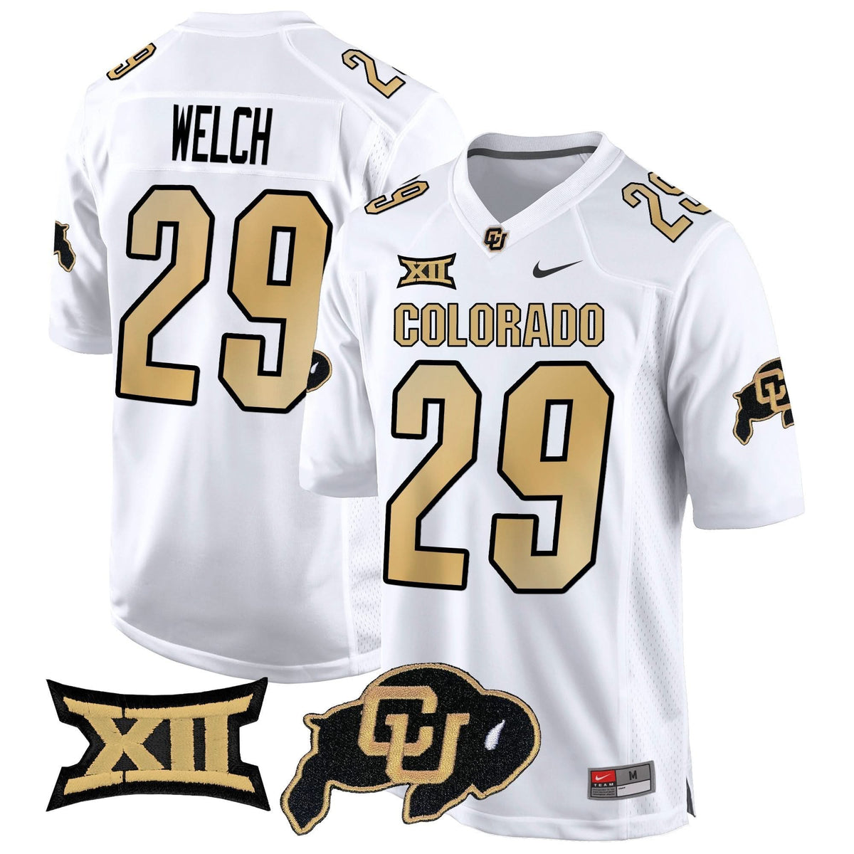 Colorado Buffaloes Big 12 XII Patch Game Jersey V2