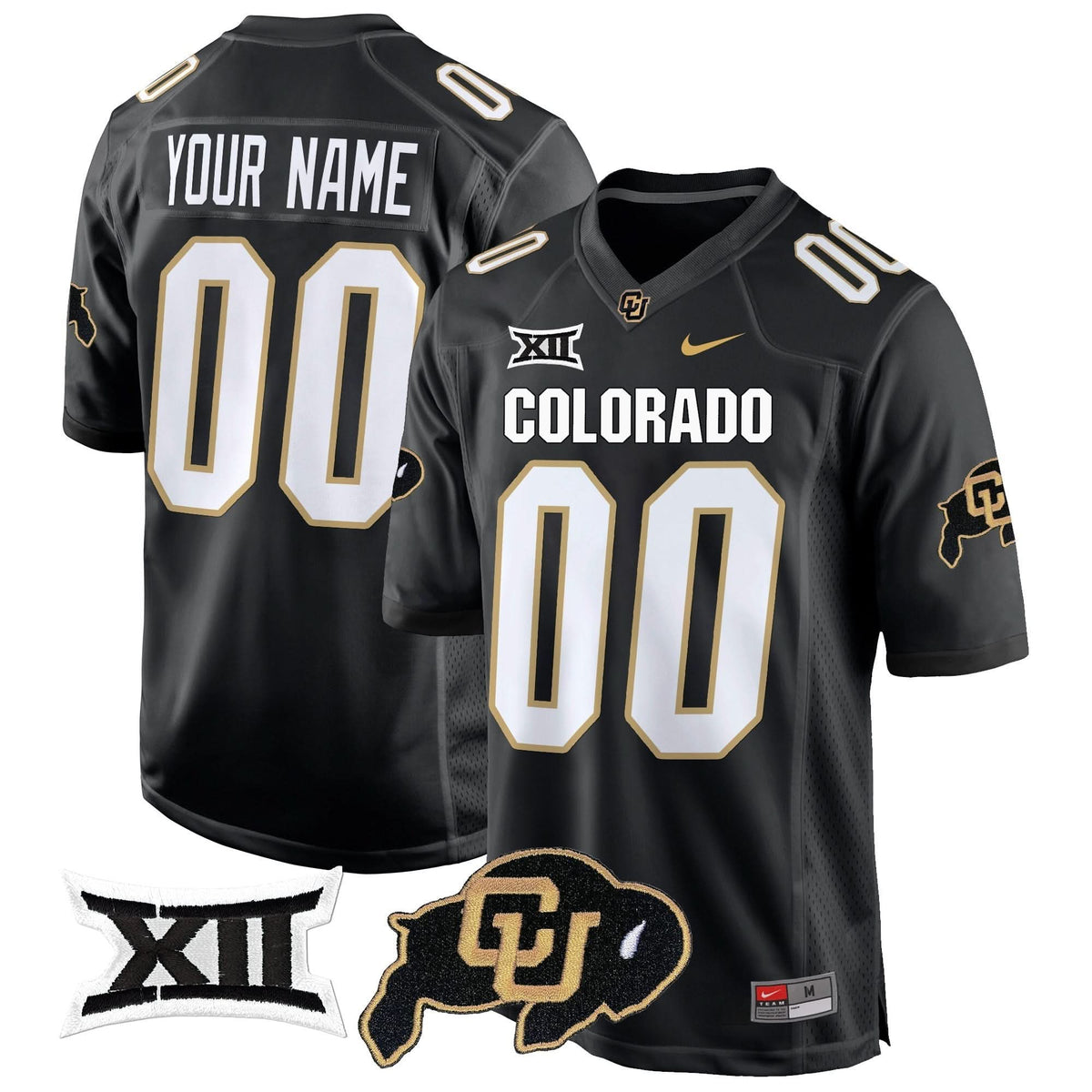 Colorado Buffaloes Big 12 XII Patch Game Custom Jersey V2