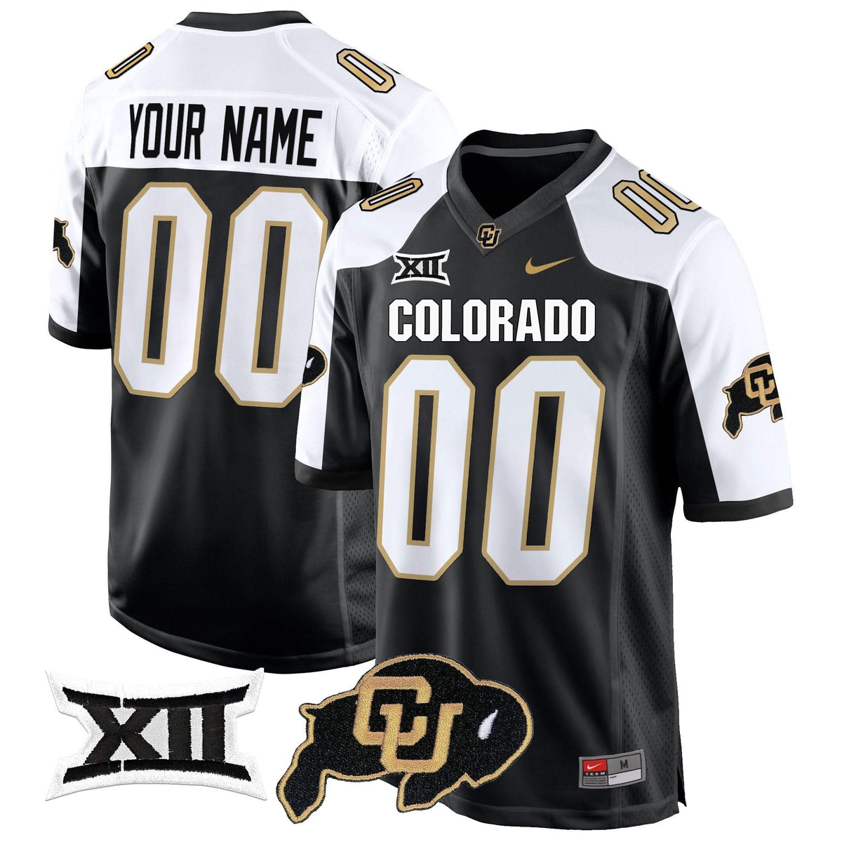 Colorado Buffaloes Big 12 XII Patch Game Custom Jersey V2