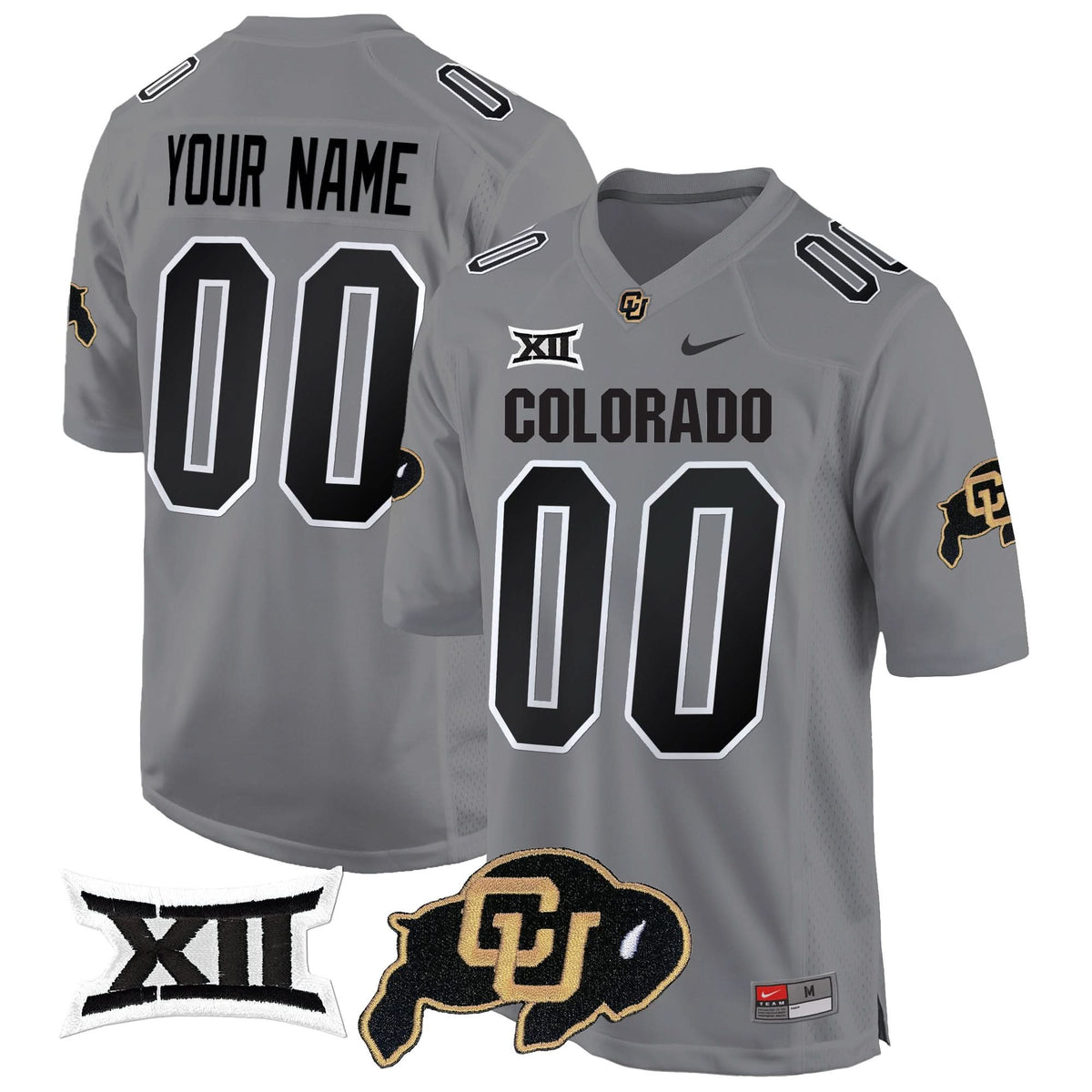 Colorado Buffaloes Big 12 XII Patch Game Custom Jersey V2