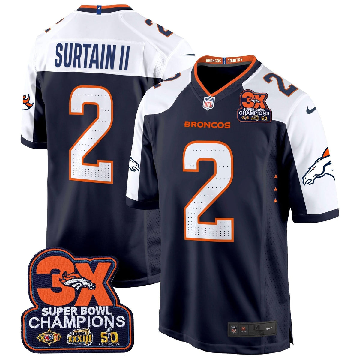 DB 3-Time Champions Patch Game Jersey - Al Stitched-Cuztomshoes