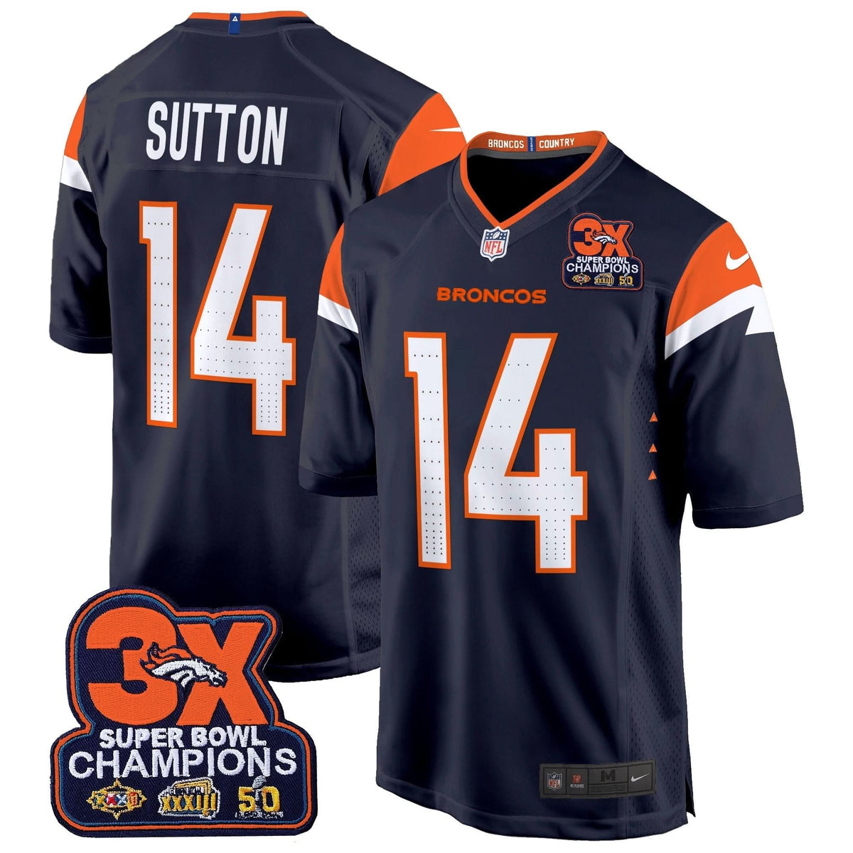 DB 3-Time Champions Patch Game Jersey - Al Stitched-Cuztomshoes