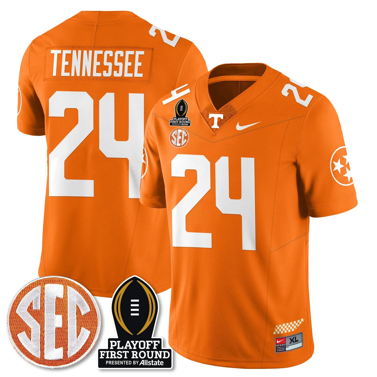 Tennessee Volunteers Football Jersey - Playoff First Round Patch