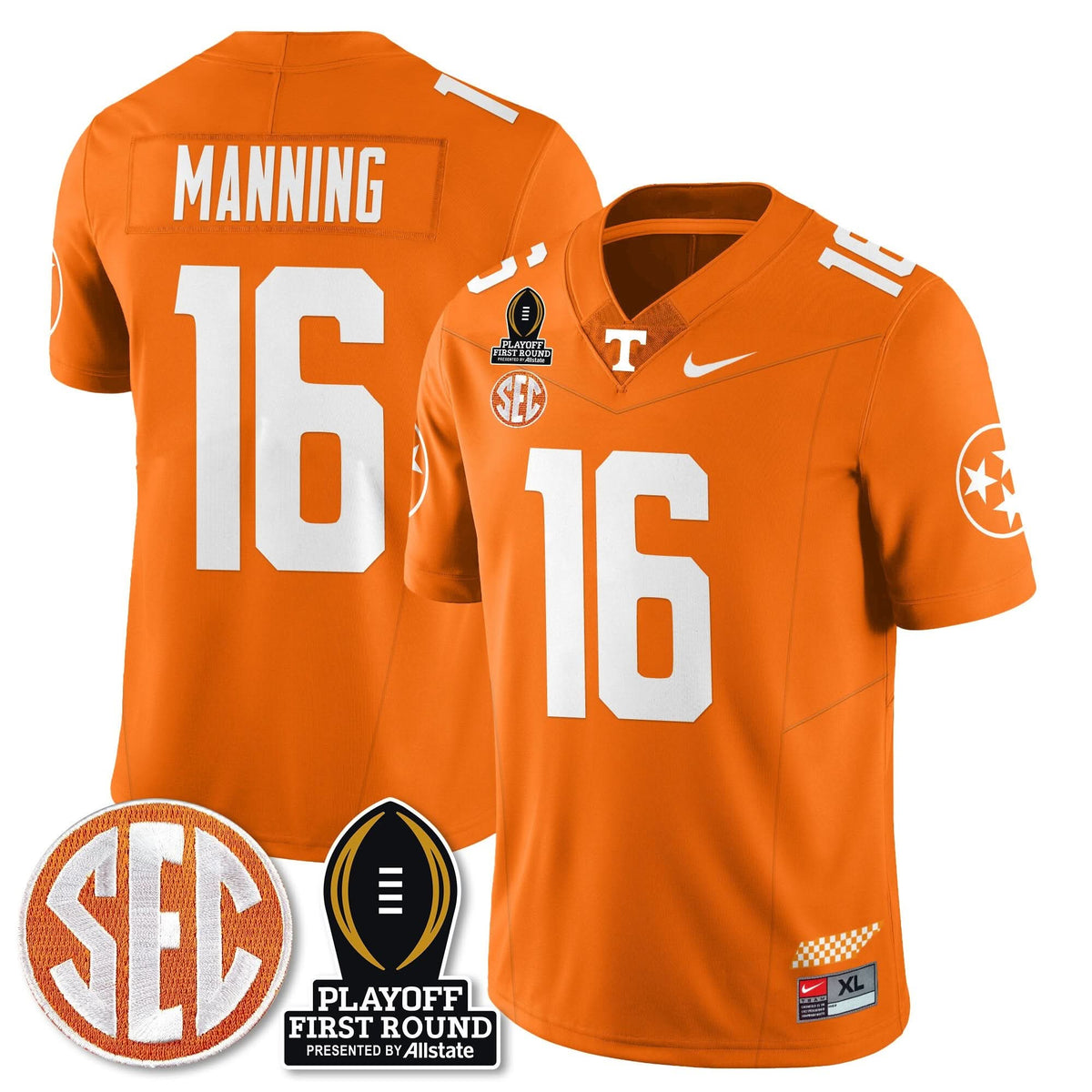 Tennessee Volunteers Football Jersey - Playoff First Round Patch