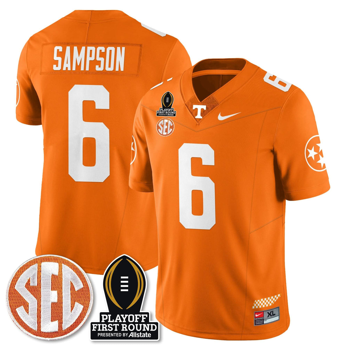 Tennessee Volunteers Football Jersey - Playoff First Round Patch