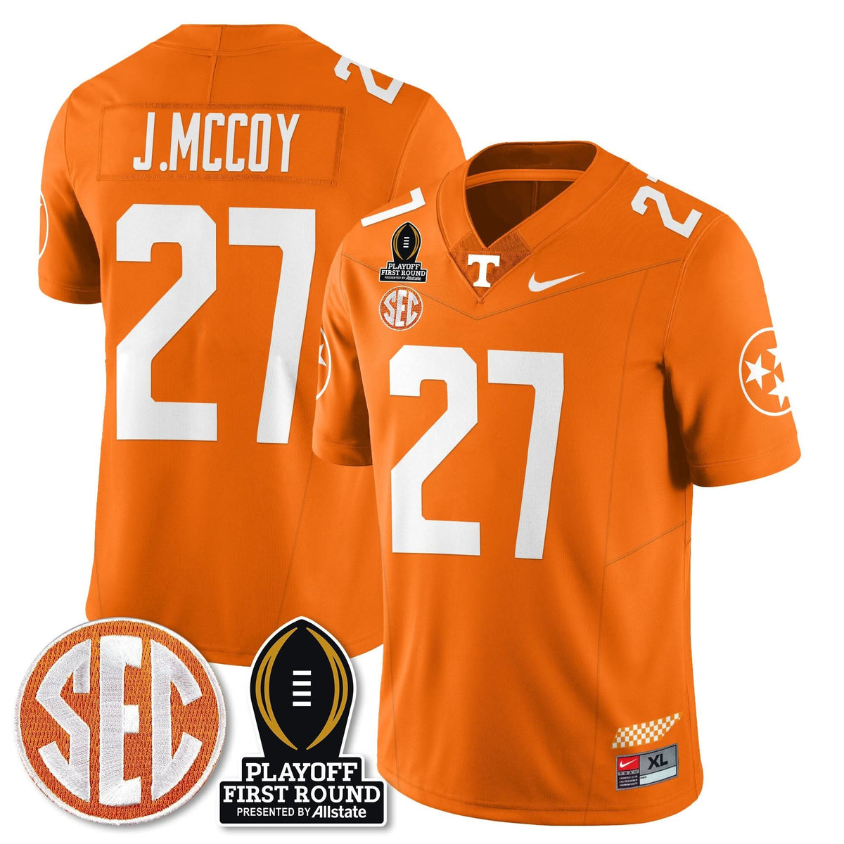 Tennessee Volunteers Football Jersey - Playoff First Round Patch