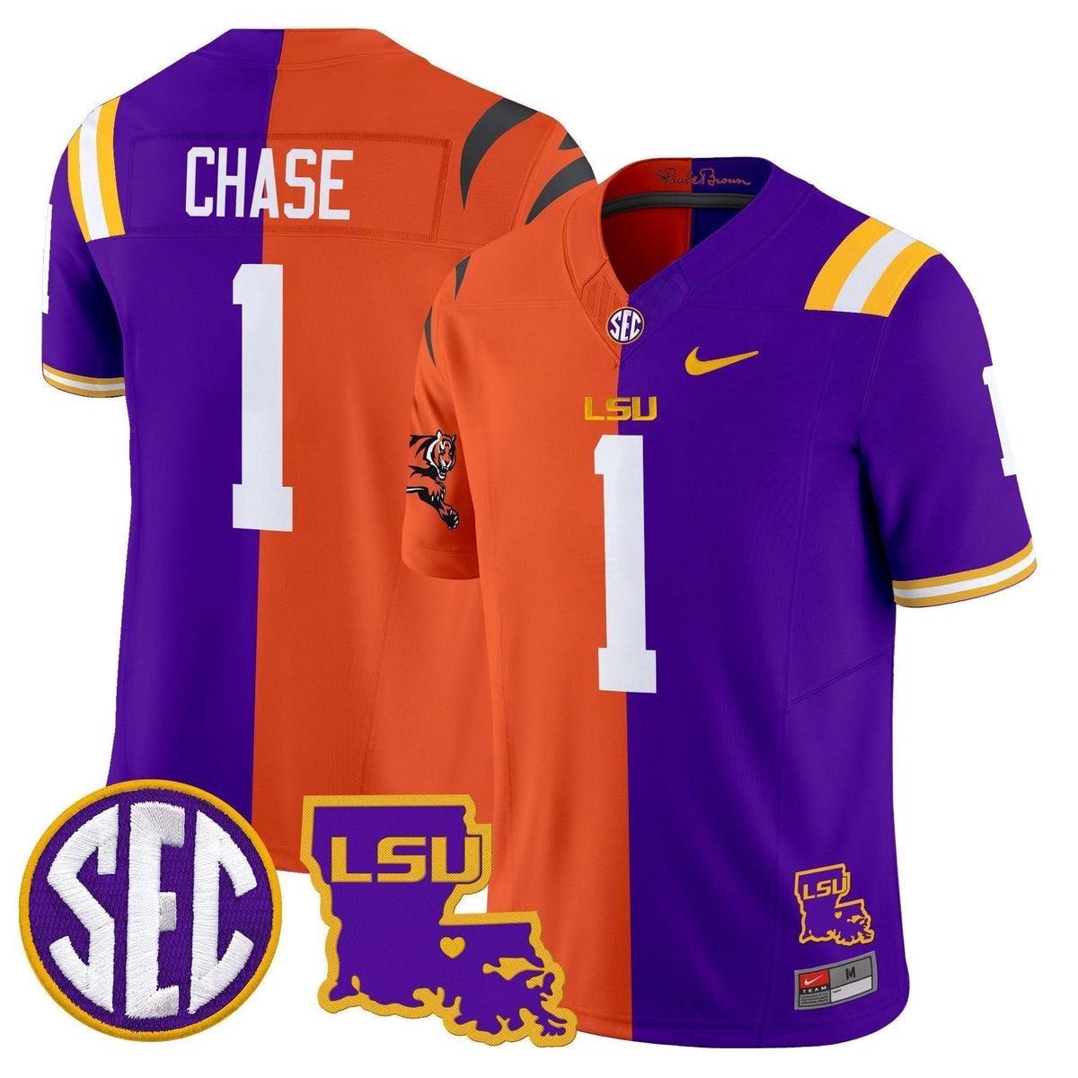 LSU Tigers Tiger Split Vapor Limited Jersey