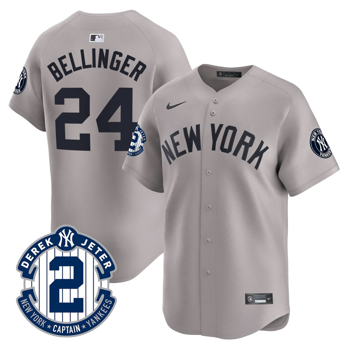 New York Yankees Derek Jeter Patch Vapor Premier Limited Jersey - Stitched