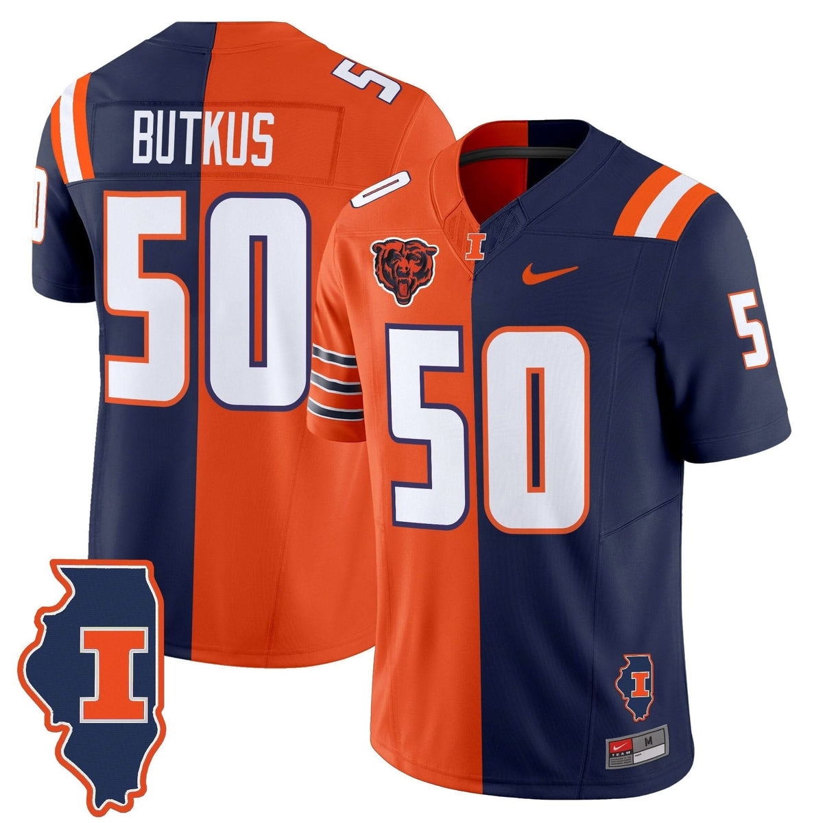 Illinois Fighting Illini Split Vapor Limited Jersey-Cuztomshoes