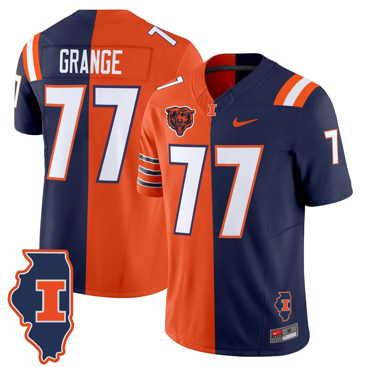 Illinois Fighting Illini Split Vapor Limited Jersey-Cuztomshoes