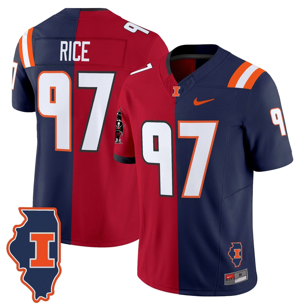Illinois Fighting Illini Split Vapor Limited Jersey-Cuztomshoes