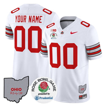 Ohio State Buckeyes 'Heritage Stripe' Rose Bowl Vapor Limited Custom Jersey