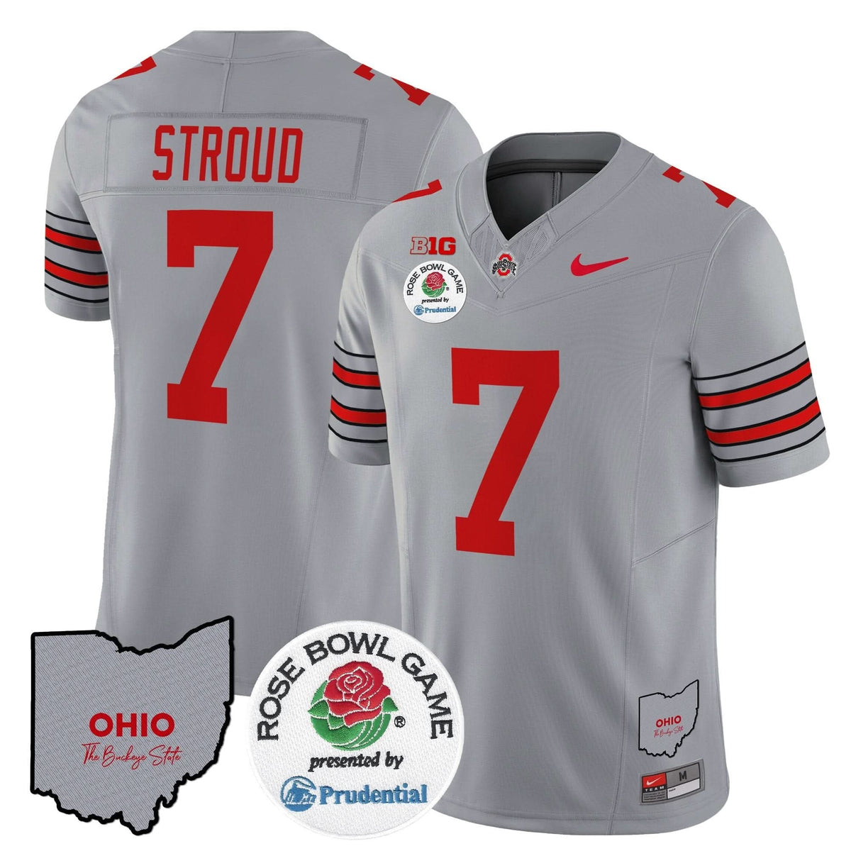 Ohio State Buckeyes 'Heritage Stripe' Rose Bowl Vapor Limited Jersey