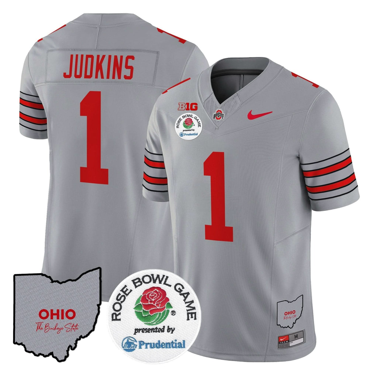Ohio State Buckeyes 'Heritage Stripe' Rose Bowl Vapor Limited Jersey