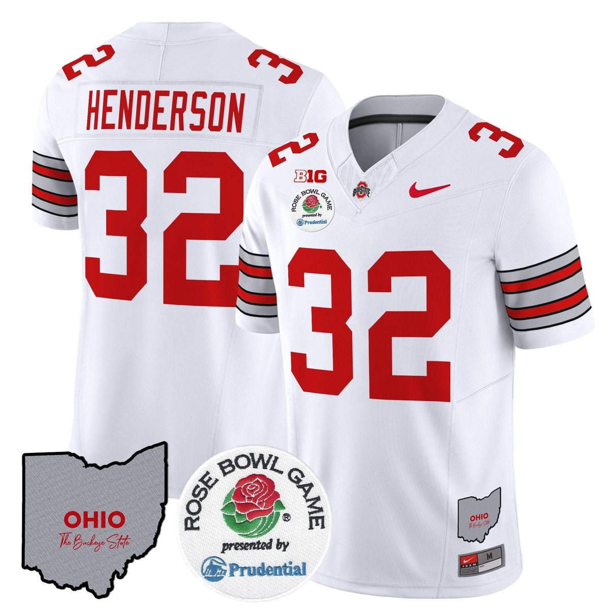 Ohio State Buckeyes 'Heritage Stripe' Rose Bowl Vapor Limited Jersey