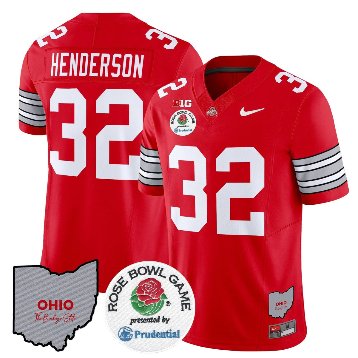 Ohio State Buckeyes 'Heritage Stripe' Rose Bowl Vapor Limited Jersey