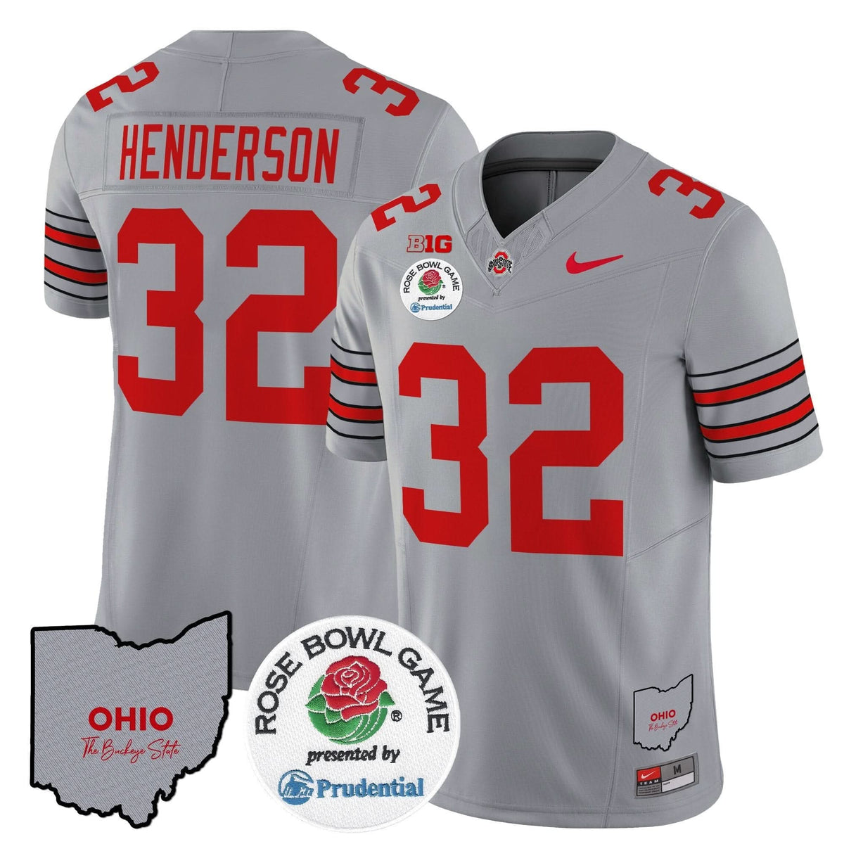 Ohio State Buckeyes 'Heritage Stripe' Rose Bowl Vapor Limited Jersey